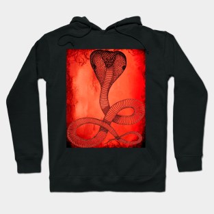 Red Fire Cobra Cool Design Hoodie